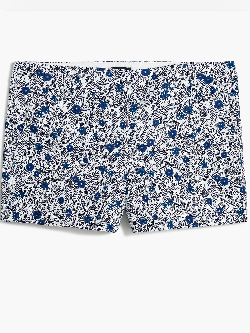 J. Crew Mercantile 3.5” Classic Chino Shorts Ivory Antique Navy Floral Women’s 2